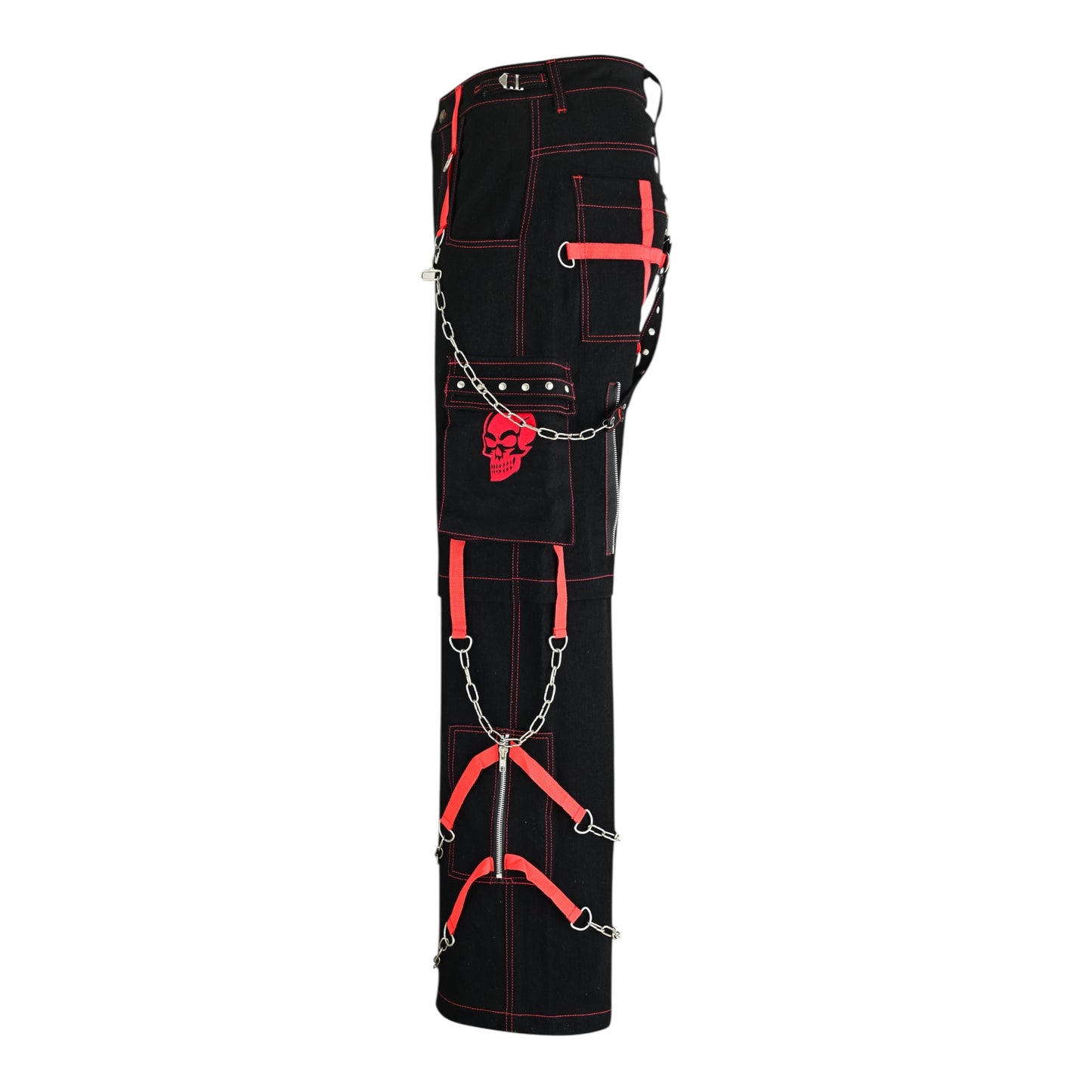 Men's Gothic Cotton Pants – Vintage Steampunk Trousers with Chains & Buckles, Punk Rock Style - Urban Kevlar