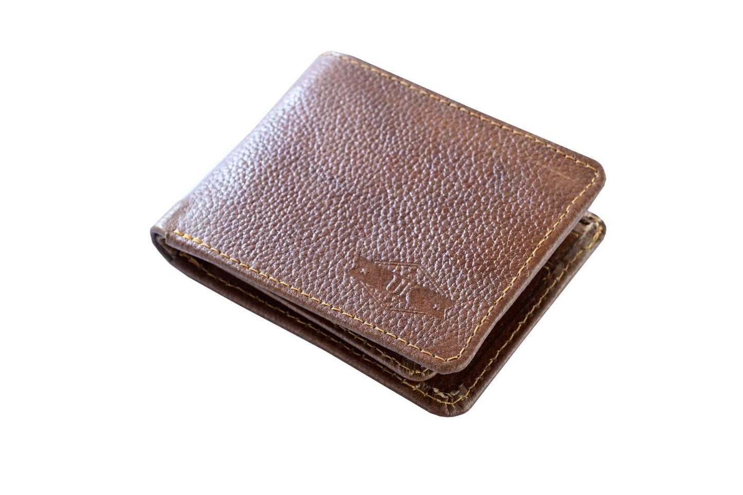 Urban Kevlar Genuine Leather Wallet - Classic Men's Bifold Wallet Dots Brown - Urban Kevlar
