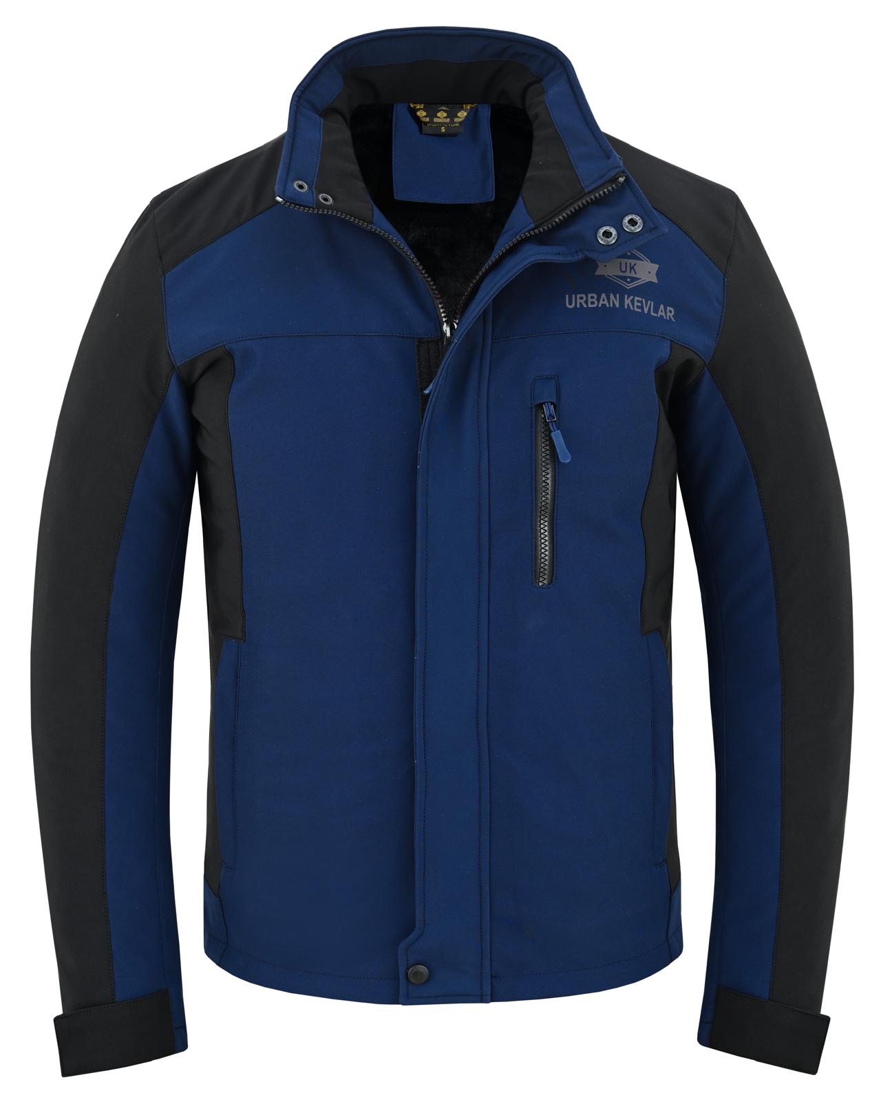 Urban Kevlar® Soft Shell Hooded Jacket – Water-Proof Windbreaker with Cat Lining Fur Removable Hoody