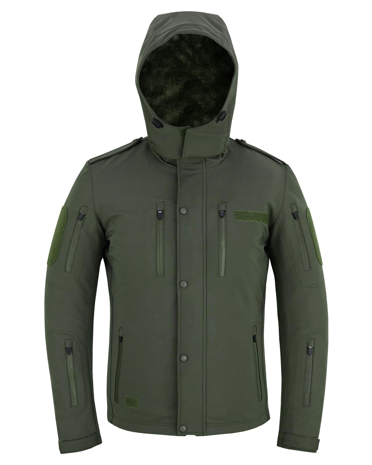 Urban Kevlar® Soft Shell Hooded Jacket – Water-Proof Windbreaker with Cat Fur Lining Removable Hoody