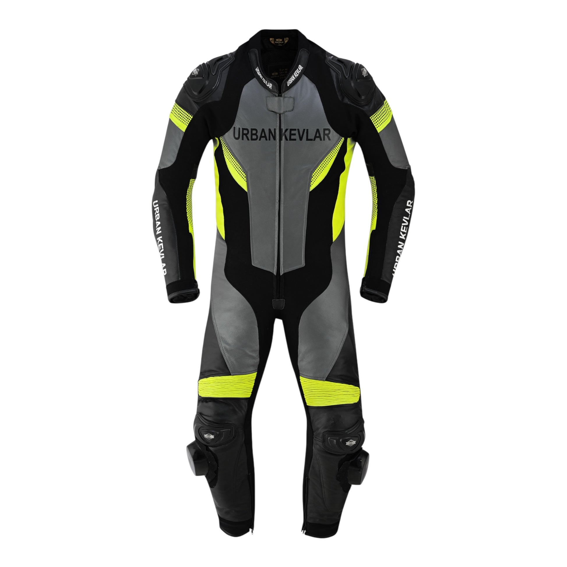 Urban Kevlar® Men's Motorcycle Racing Leather Suit – 1-Piece Motorbike