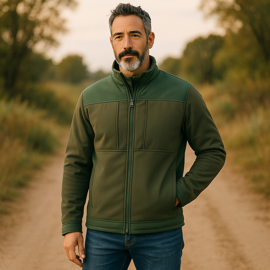 Urban Kevlar® Men’s Soft Shell Jacket Waterproof Windproof – Lightweight Outdoor Hiking Jacket, Breathable Cat Fur-Lined Coat for Camping