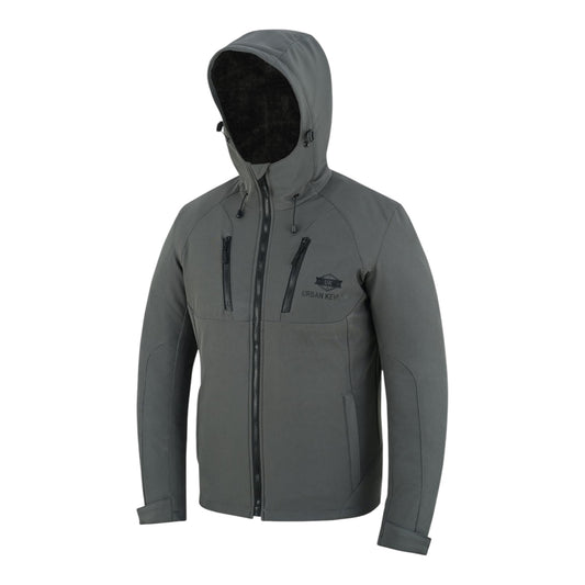 Urban Kevlar® Men’s Soft Shell Jacket Waterproof Windproof – Lightweight Outdoor Hiking Jacket with Hood, Breathable Cat Fur -Lined Coat for Camping - Urban Kevlar