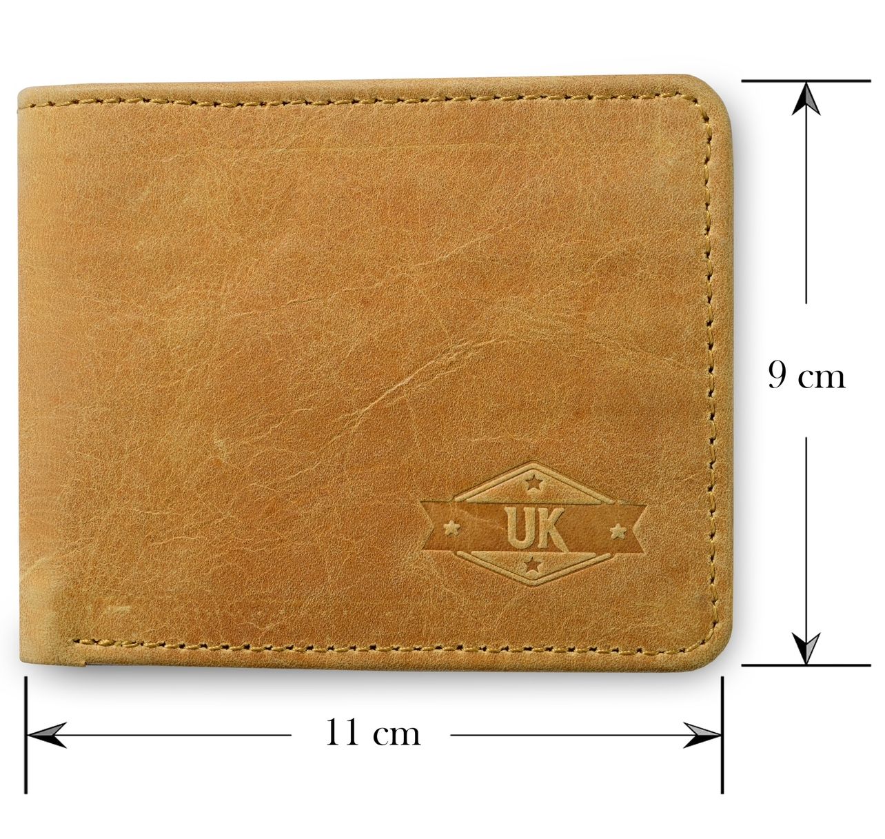 Urban Kevlar Genuine Leather Wallet - Classic Men's Bifold Wallet Colour Beige - Urban Kevlar