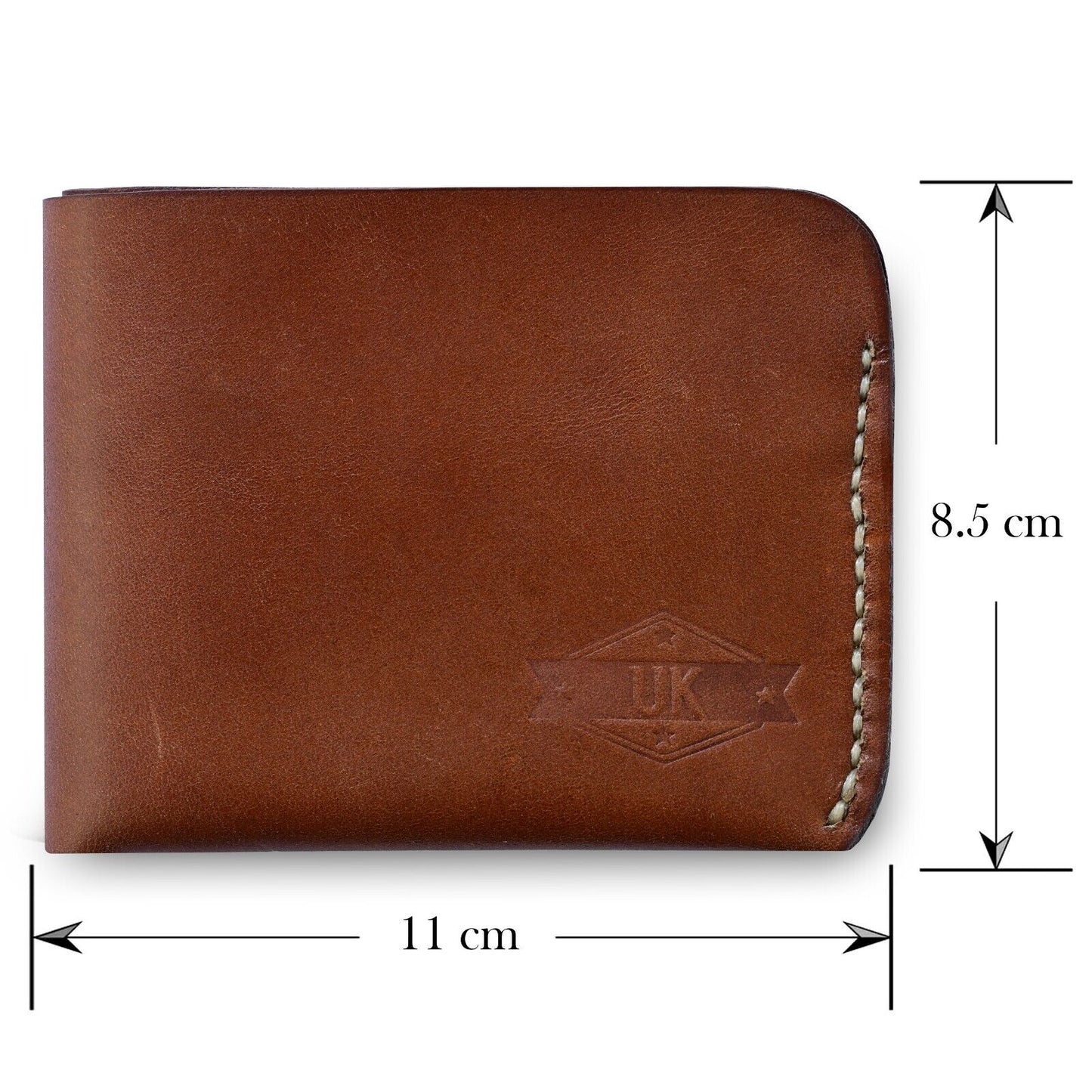 Urban Kevlar Handcrafted Genuine Leather Wallet - Classic Men's Bifold Wallet - Gift For Mens Brown