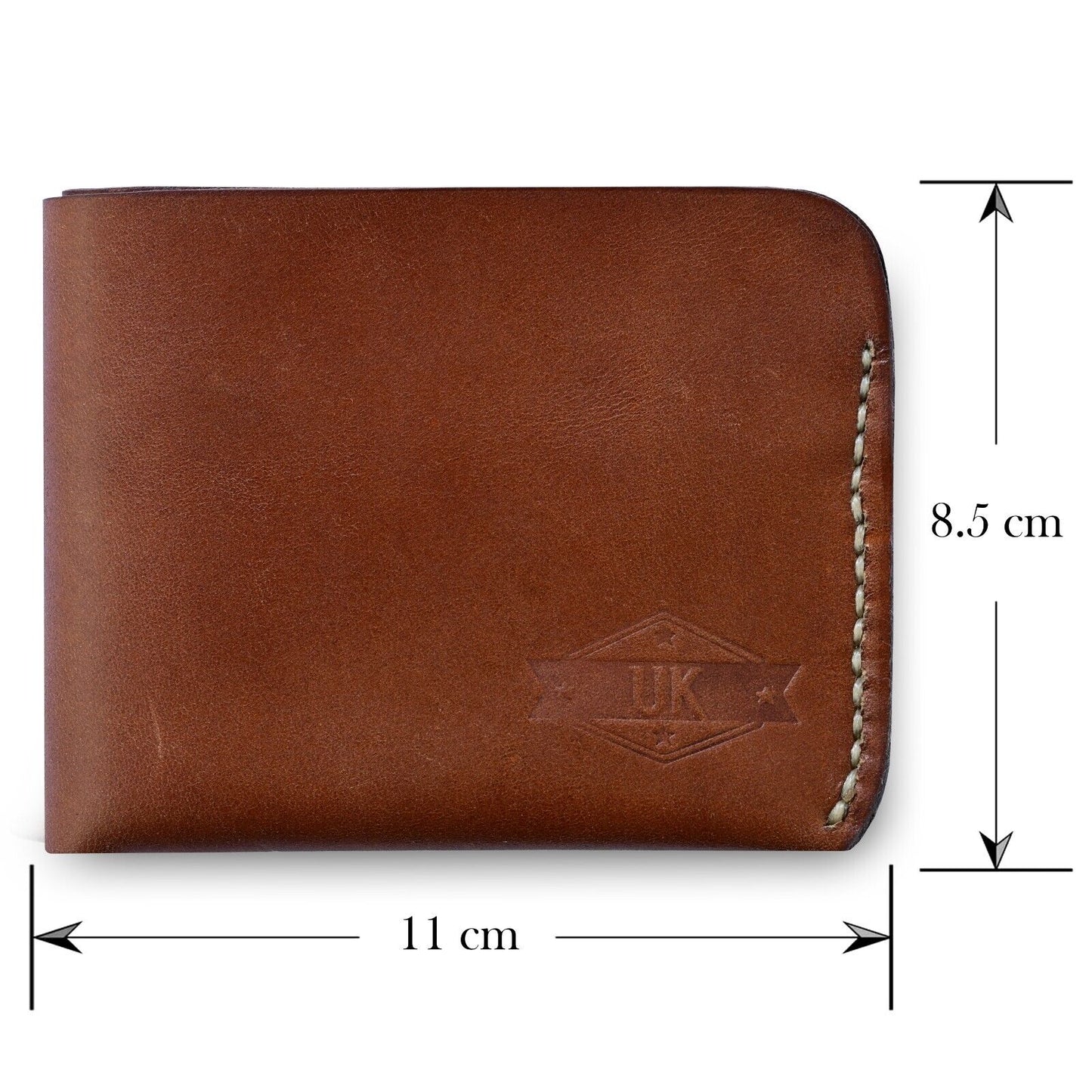 Urban Kevlar Handcrafted Genuine Leather Wallet - Classic Men's Bifold Wallet - Gift For Mens Brown - Urban Kevlar